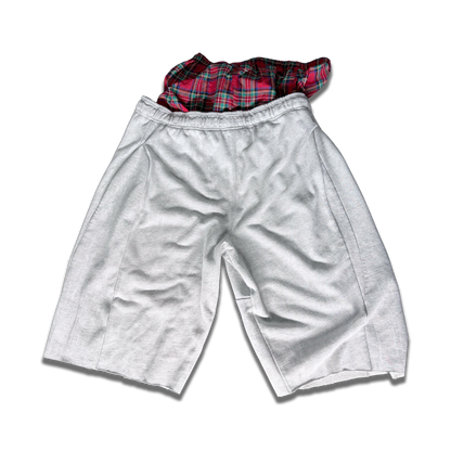 Up Cycled Double Wasted Studded Sweatshorts